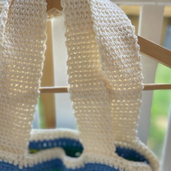 crochet granny square tote bag | 100% cotton - Picture 8 of 11